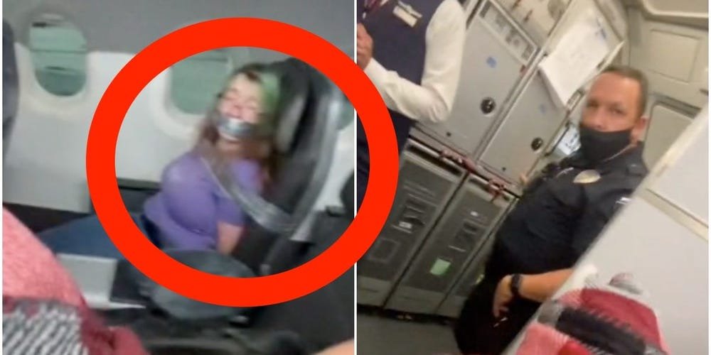 Ragasztószalaggal rögzítették a nőt az üléshez, miután repülés közben ki akarta nyitni a gép ajtaját!
