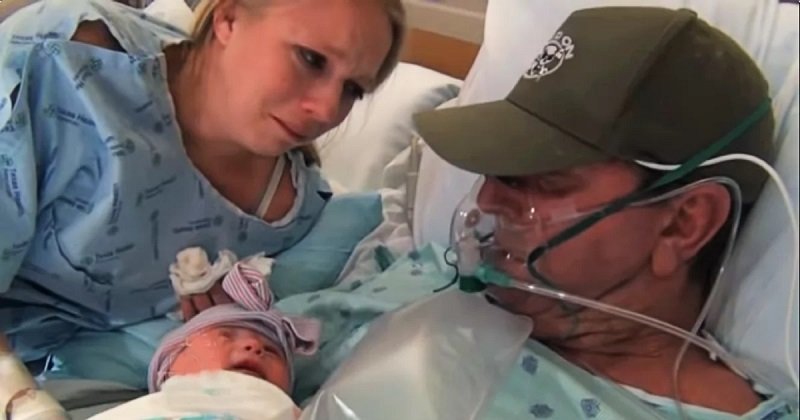 Teljesült a haldokló édesapa utolsó kívánsága, amikor találkozott újszülött kislányával